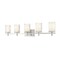 Z-Lite Grayson Vanity, 5-Light, 40 In.W x 5.75 In.L x 8.5 In.H, Brushed Nickel/Clear + Etched Opal 1949-5V-BN - alternate 1